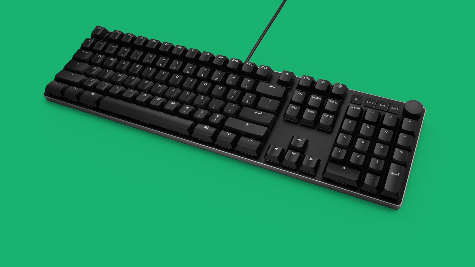 Das Keyboard MacTigr sur fond vert
